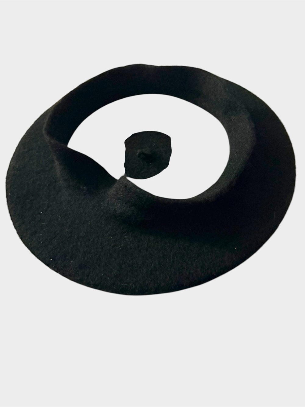 French Beret Hat Black Knit France New Halloween - Picture 3 of 3